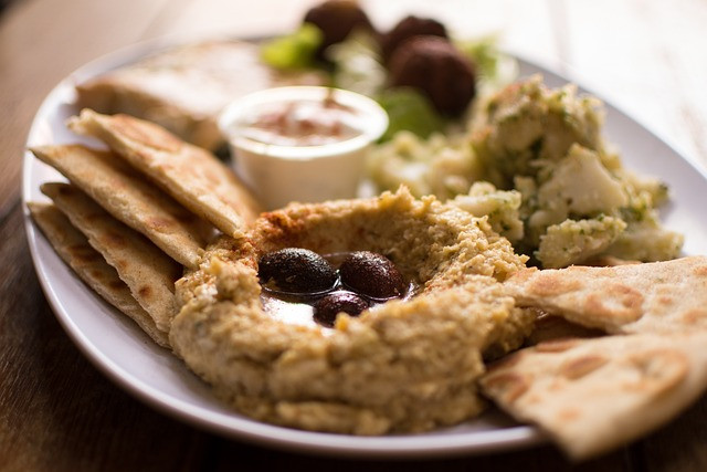 hummus, falafel, authentic greek